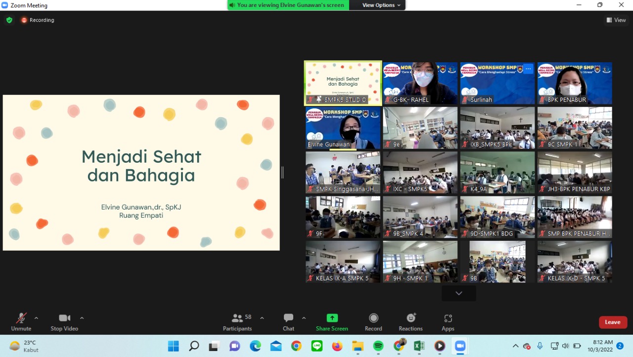 Webinar Cara Menghadapi Stress Siswa Kelas 9 2