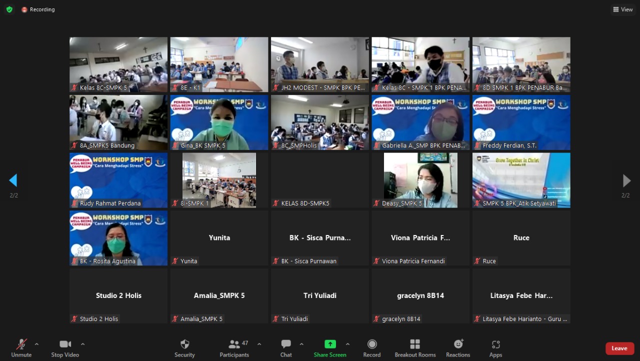 Workshop  Cara Menghadapi Stress Siswa Kelas 8 5