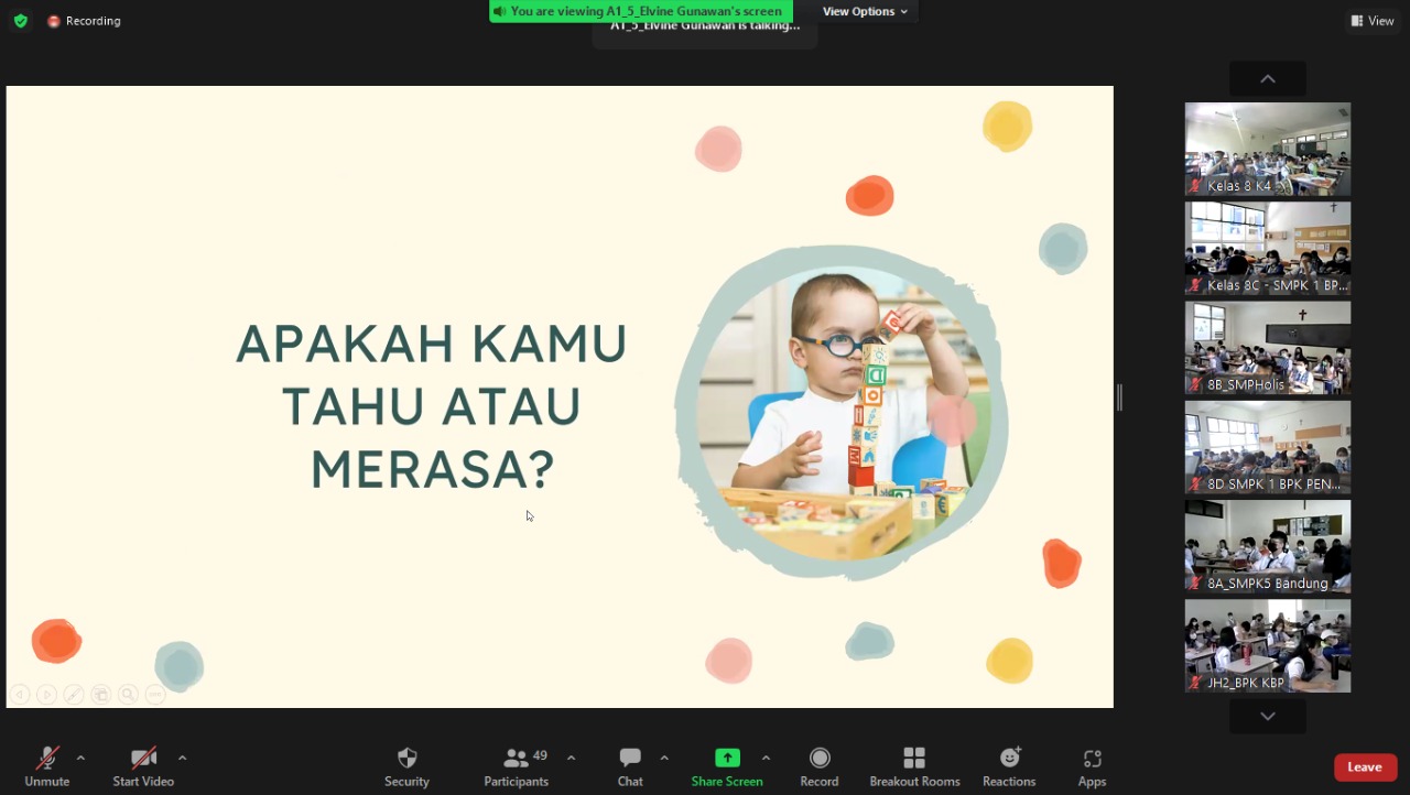 Workshop  Cara Menghadapi Stress Siswa Kelas 8 2