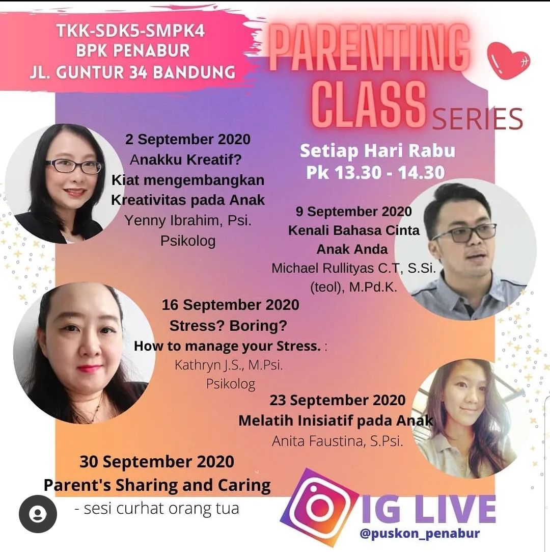 Parenting Class Series - Komplek BPK PENABUR Guntur 1