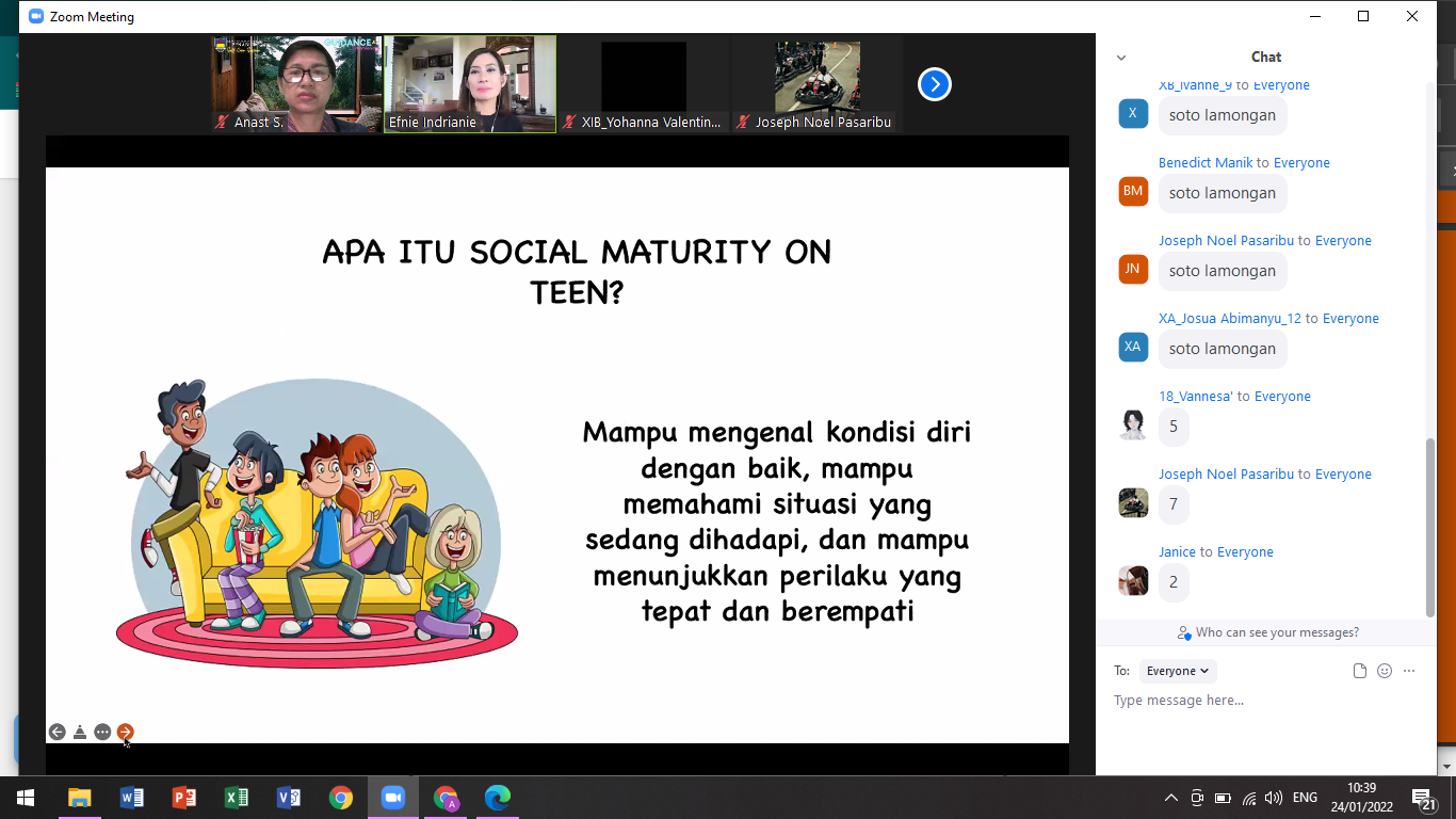 PERSONAL AND SOCIAL MATURYTY ON TEEN - SMAK 3 BPK PENABUR 4